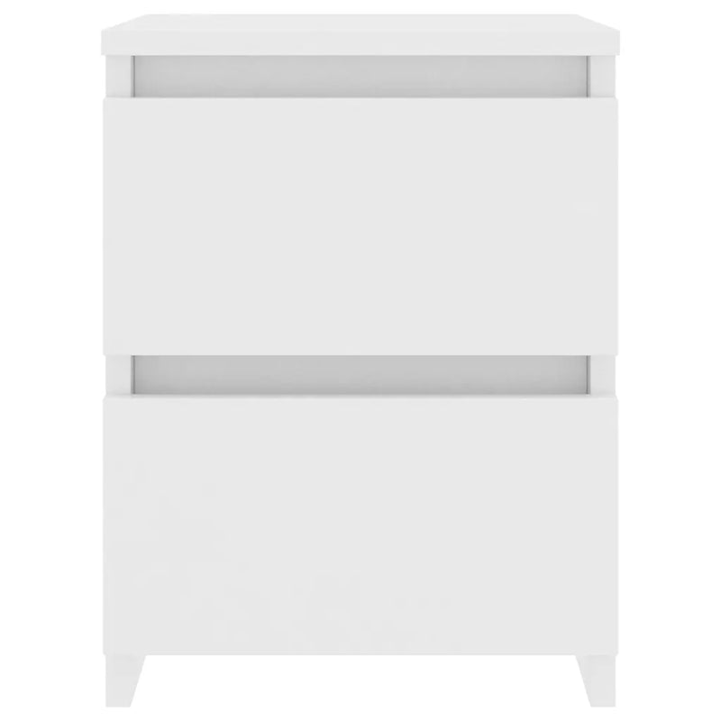 Bedside Cabinets 2 pcs White 30x30x40 cm Engineered Wood