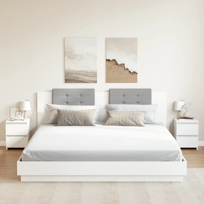 Bedside Cabinets 2 pcs White 30x30x40 cm Engineered Wood