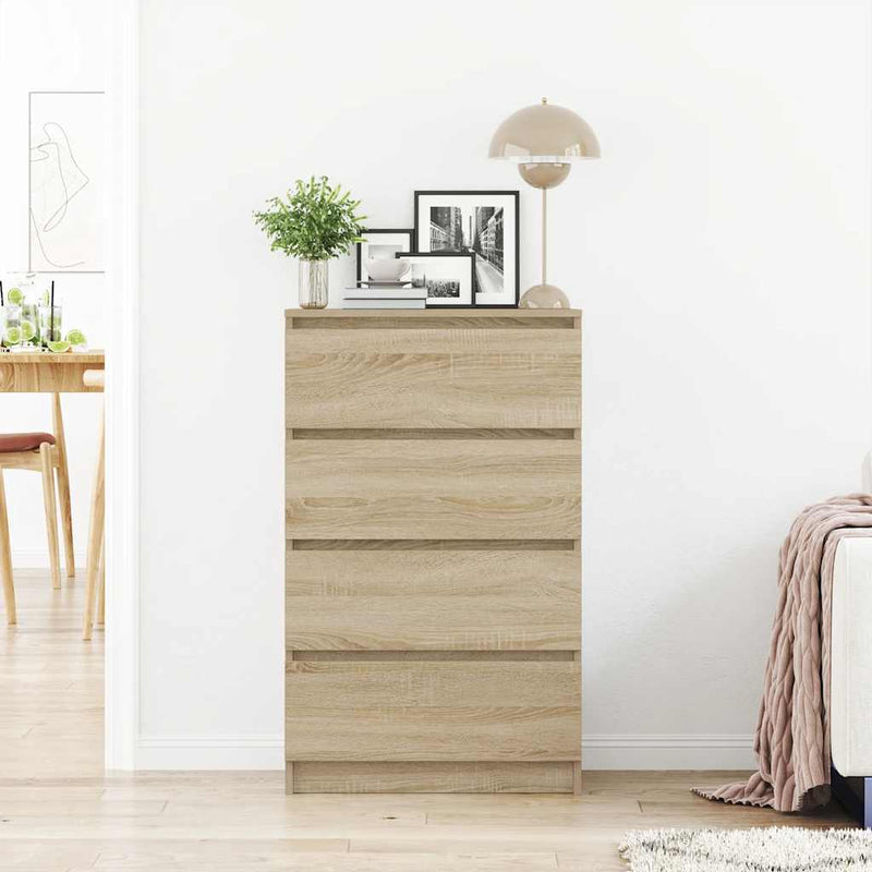 vidaXL Sideboard Sonoma Oak 60x35x98.5 cm Engineered Wood