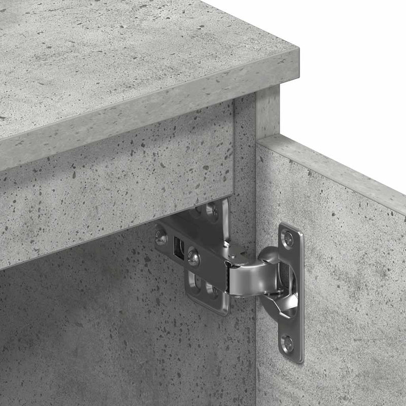vidaXL TV Cabinet Concrete Grey 140x40x35.5 cm Engineered Wood