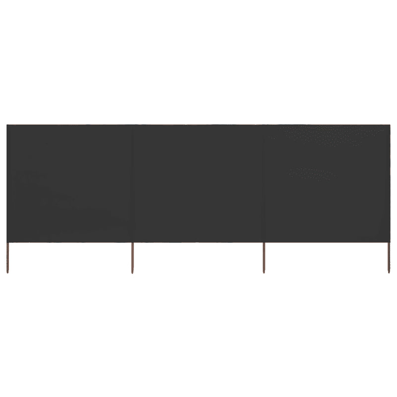 3-panel Wind Screen Fabric 400x160 cm Anthracite