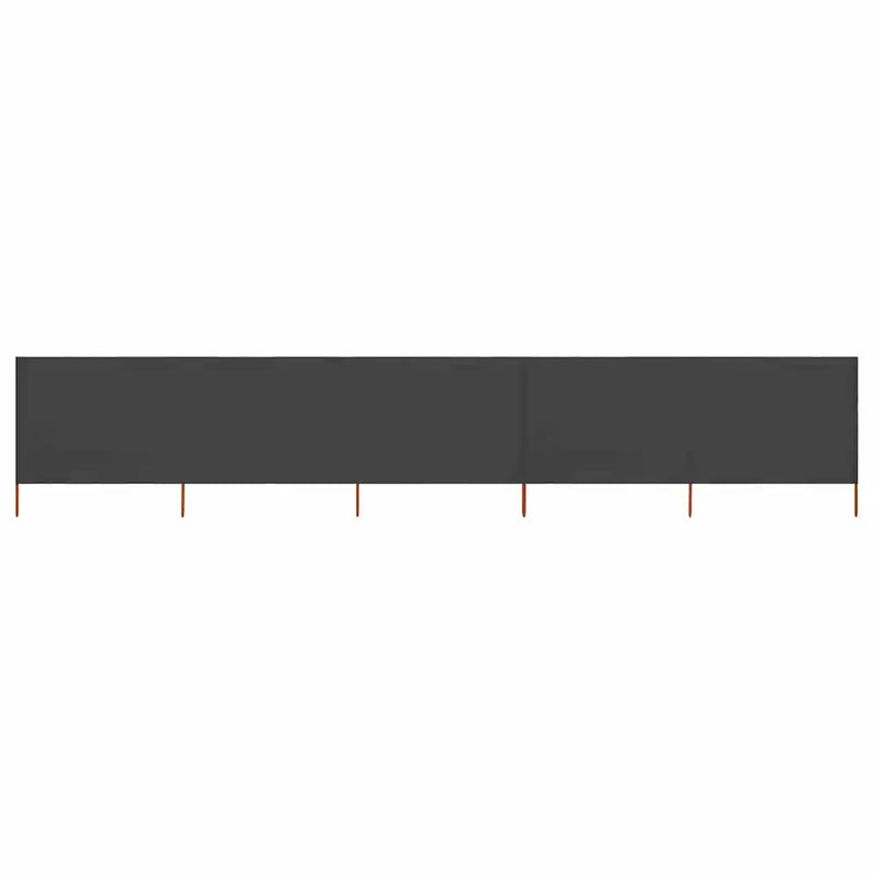 5-panel Wind Screen Fabric 600x80 cm Anthracite
