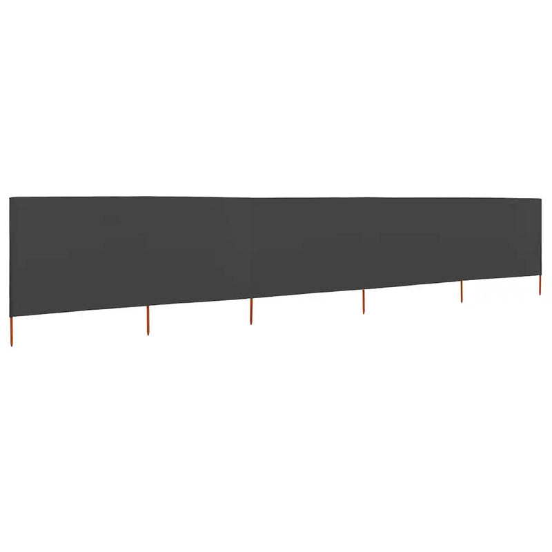5-panel Wind Screen Fabric 600x80 cm Anthracite