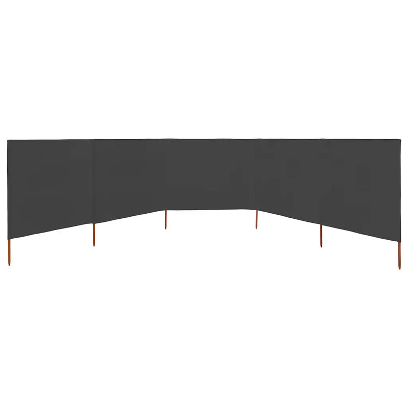 5-panel Wind Screen Fabric 600x80 cm Anthracite