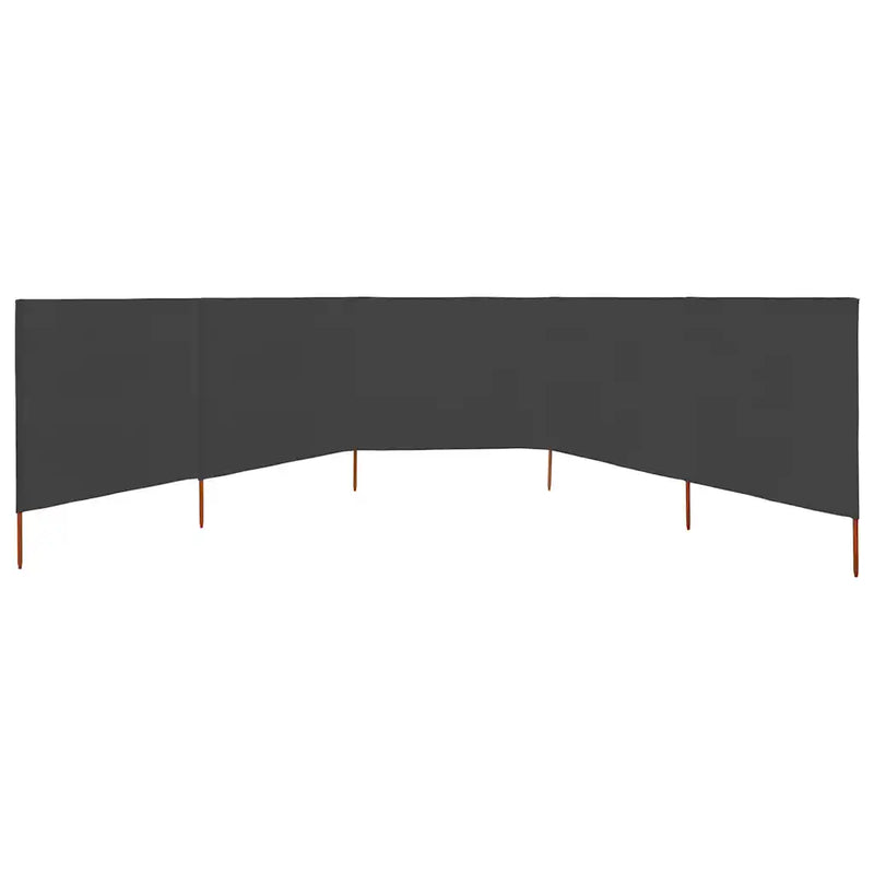5-panel Wind Screen Fabric 600x160 cm Anthracite