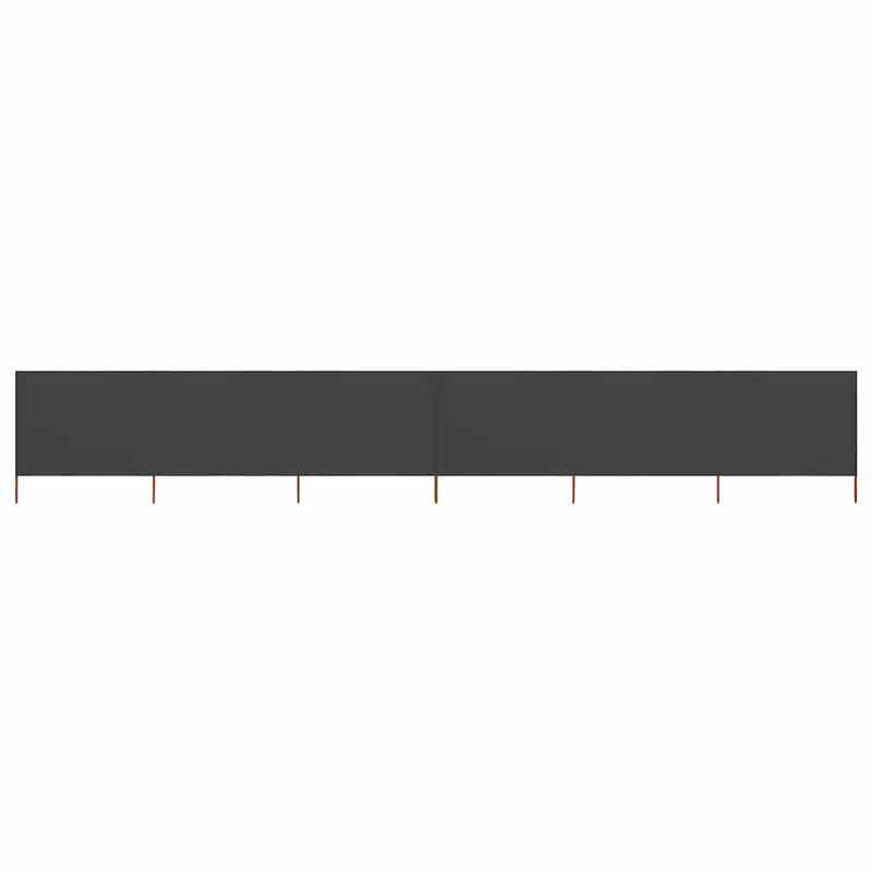 6-panel Wind Screen Fabric 800x120 cm Anthracite
