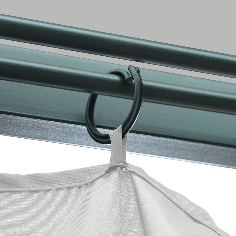 vidaXL Gazebo with Curtain 300x300 cm Cream Aluminium