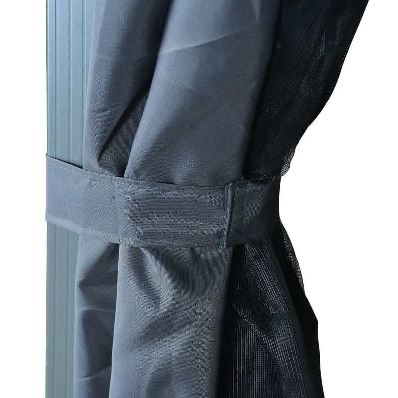 vidaXL Gazebo with Curtain 400x300 cm Anthracite Aluminium
