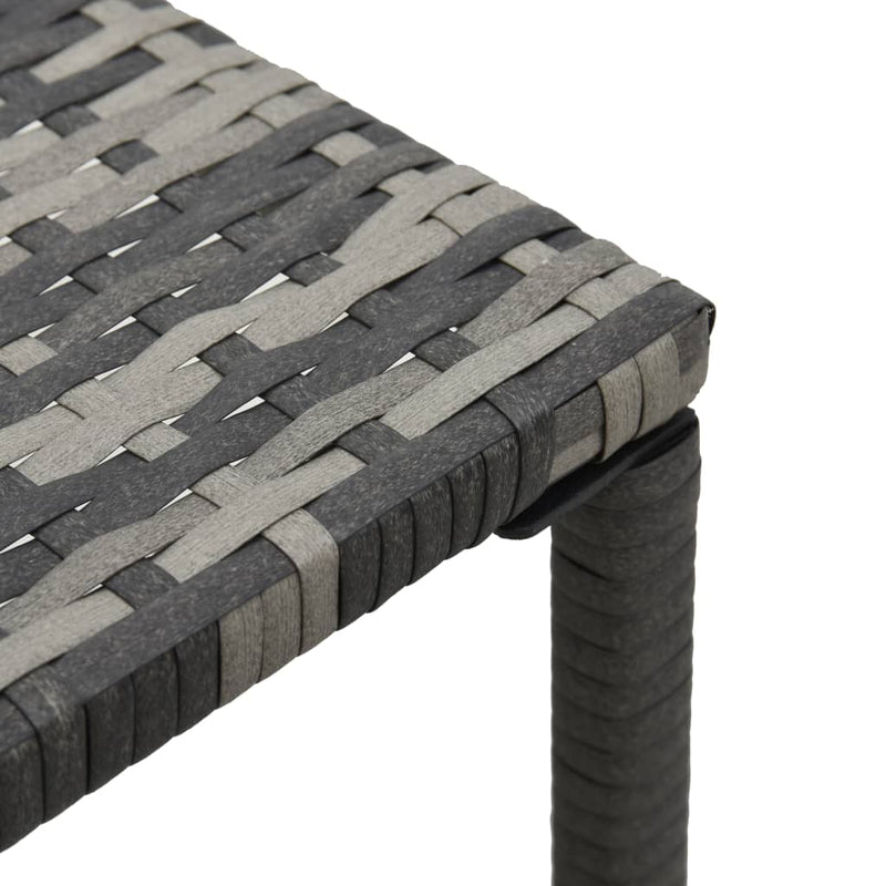 vidaXL Sun Loungers with Table Poly Rattan Anthracite