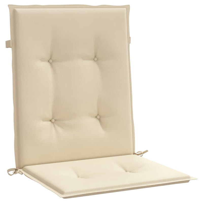 vidaXL Garden Lowback Chair Cushions 4 pcs Beige 100x50x3 cm Oxford Fabric