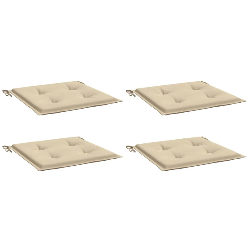 Garden Chair Cushions 4 pcs Beige 40x40x4 cm Oxford Fabric