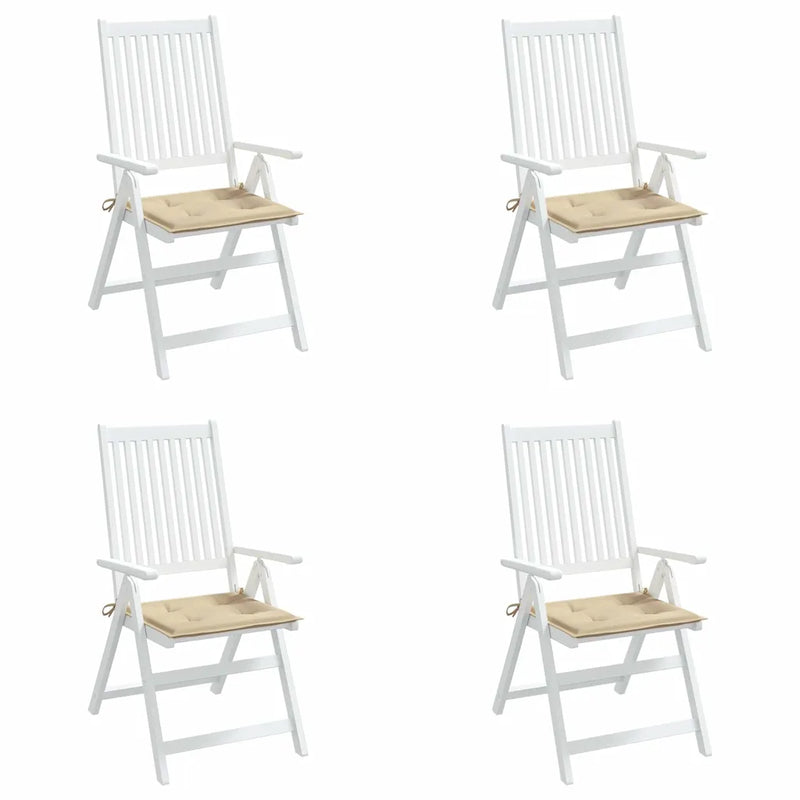 Garden Chair Cushions 4 pcs Beige 40x40x4 cm Oxford Fabric