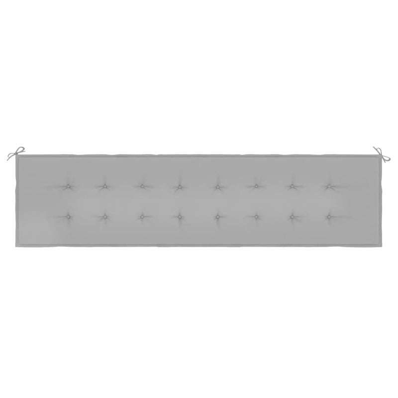 vidaXL Garden Bench Cushion Grey 200x50x4 cm Oxford Fabric