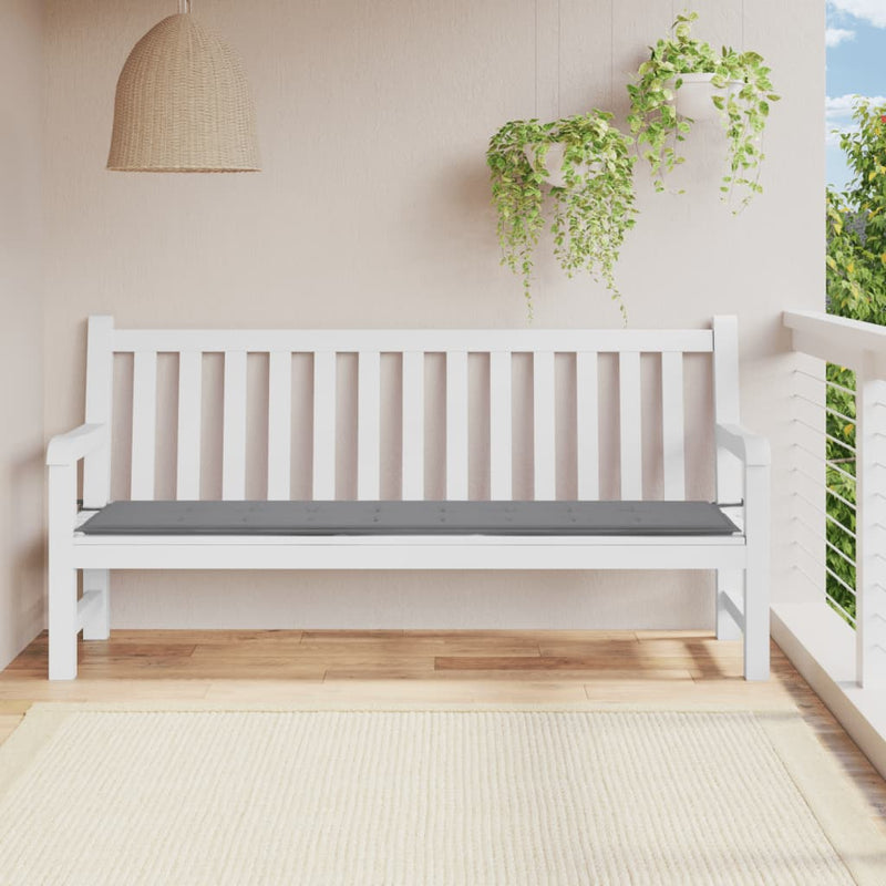 vidaXL Garden Bench Cushion Grey 200x50x4 cm Oxford Fabric