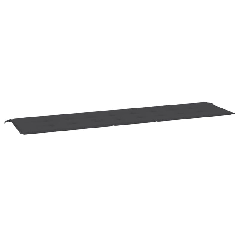 vidaXL Garden Bench Cushion Black 200x50x4 cm Oxford Fabric