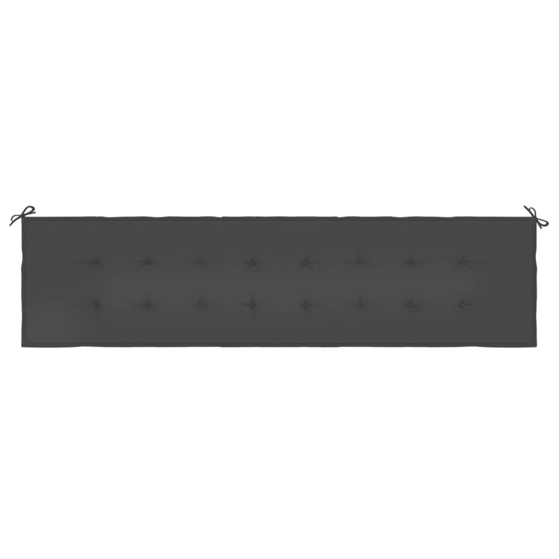 vidaXL Garden Bench Cushion Black 200x50x4 cm Oxford Fabric