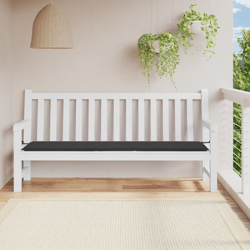 vidaXL Garden Bench Cushion Black 200x50x4 cm Oxford Fabric