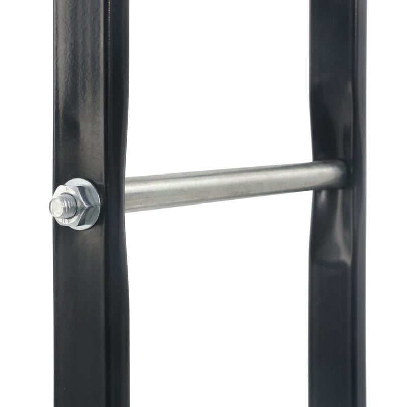 vidaXL Firewood Rack Black 40x25x200 cm Steel