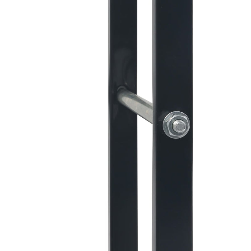 vidaXL Firewood Rack Black 80x25x100 cm Steel