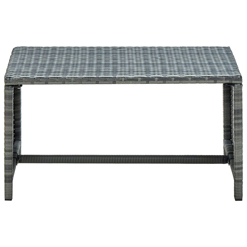 Coffee Table Anthracite 70x40x38 cm Poly Rattan