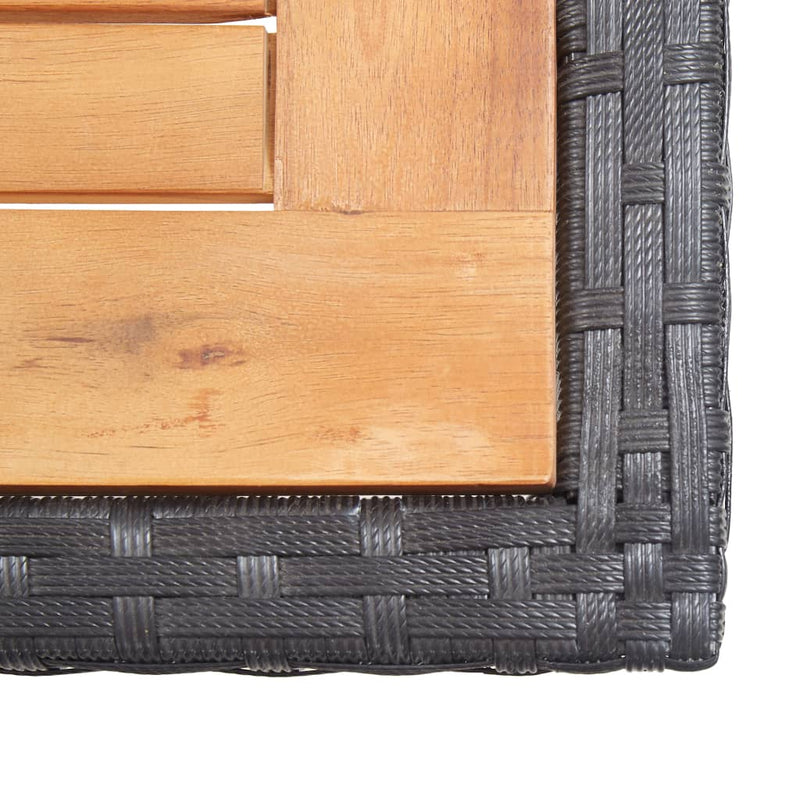 vidaXL 15 Piece Outdoor Dining Set with Cushions Poly Rattan Black