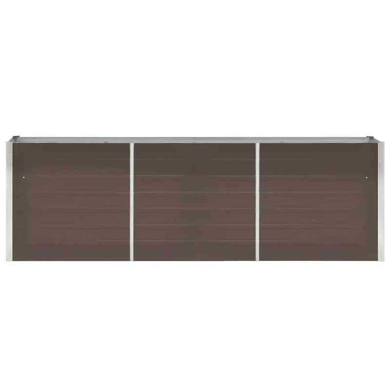 Garden Raised Bed Galvanised Steel 240x40x77 cm Brown