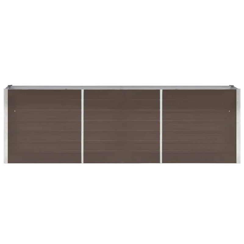 vidaXL Garden Raised Bed Galvanised Steel 240x40x77 cm Brown