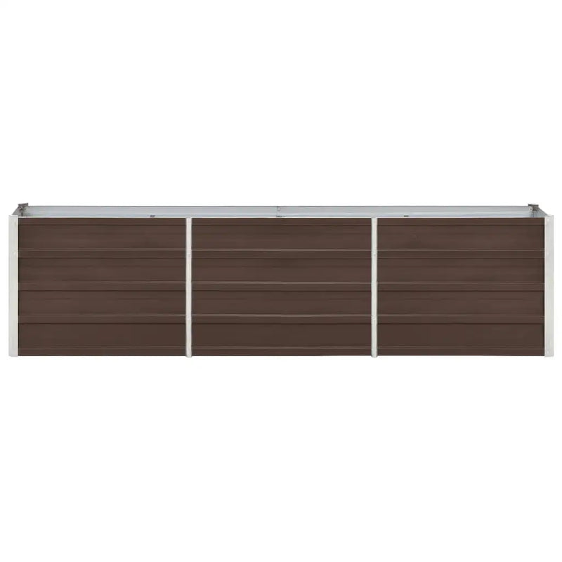 Garden Raised Bed Galvanised Steel 240x40x45 cm Brown