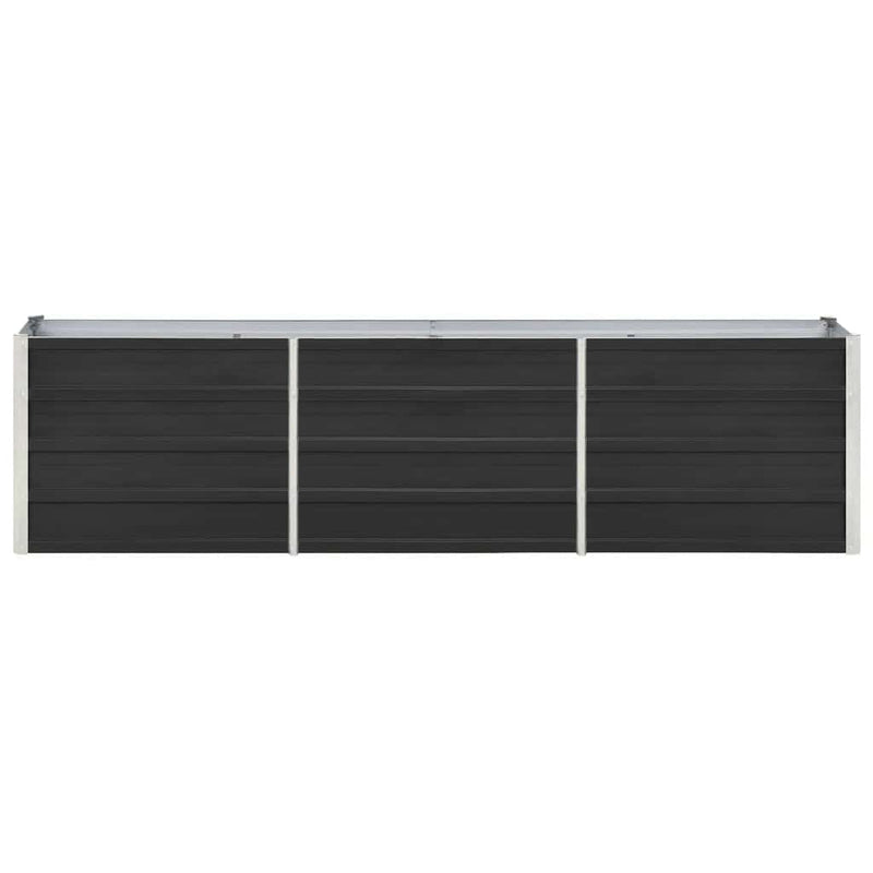 vidaXL Garden Raised Bed Galvanised Steel 240x40x45 cm Anthracite
