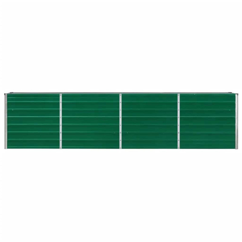 vidaXL Raised Garden Bed 320x40x77 cm Galvanised Steel Green