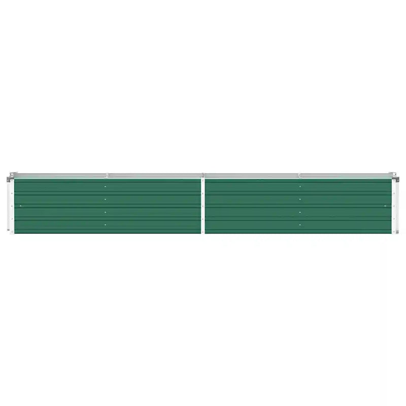 Garden Raised Bed Galvanised Steel 320x40x45 cm Green