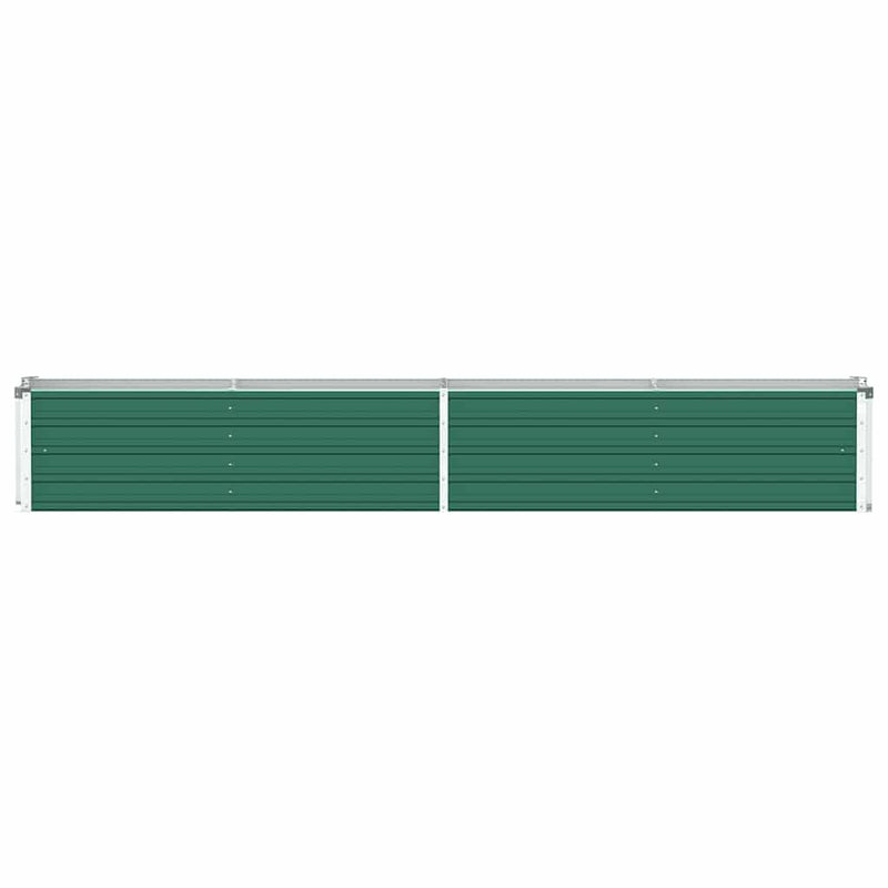 vidaXL Garden Raised Bed Galvanised Steel 320x40x45 cm Green