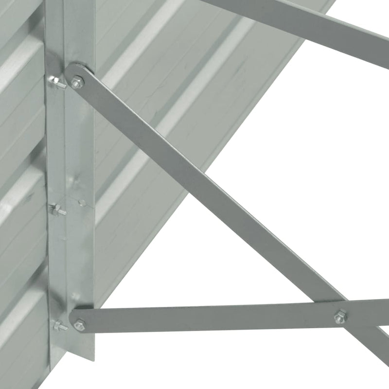vidaXL Garden Raised Bed Galvanised Steel 400x80x45 cm Grey