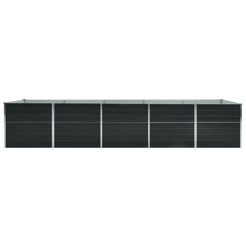 vidaXL Garden Raised Bed Galvanised Steel 400x80x45 cm Anthracite