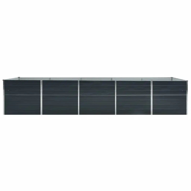 Garden Raised Bed Galvanised Steel 400x80x77 cm Anthracite