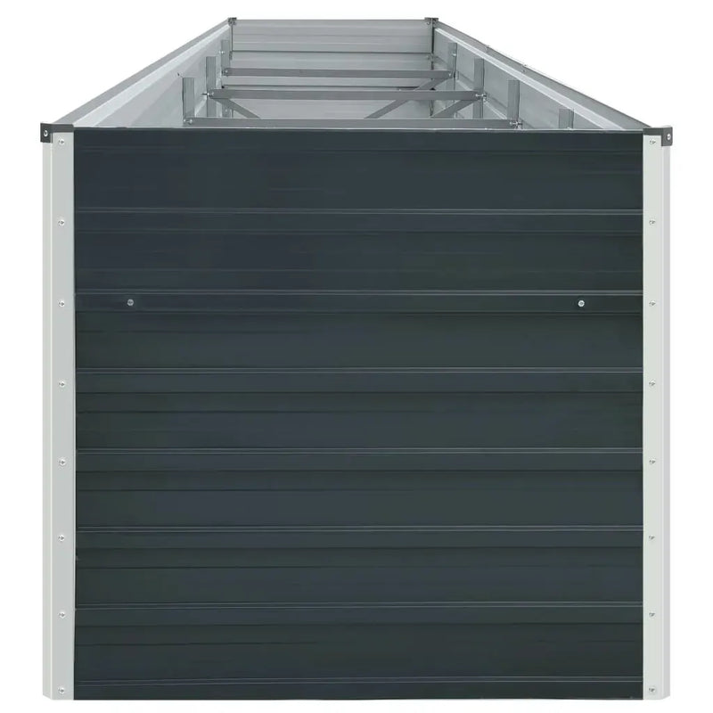 Garden Raised Bed Galvanised Steel 400x80x77 cm Anthracite