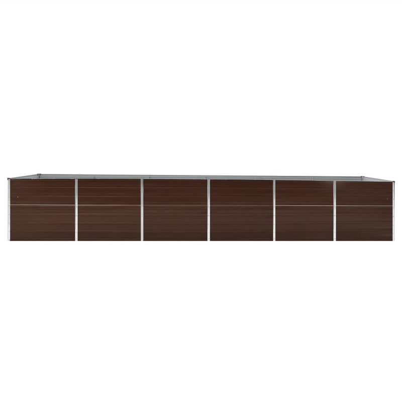 vidaXL Garden Raised Bed Galvanised Steel 480x80x77 cm Brown