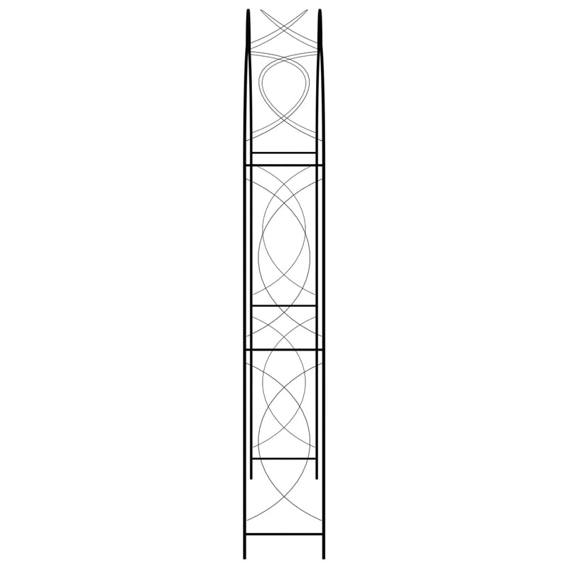 vidaXL Garden Arch Black 150x34x240 cm Iron