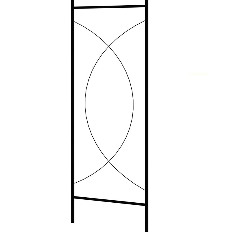 Garden Arch Black 150x34x240 cm Iron