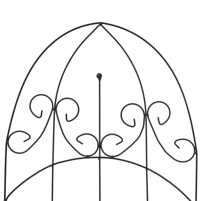 vidaXL Plant Climbing Racks 3 pcs Black 40x100 cm Iron
