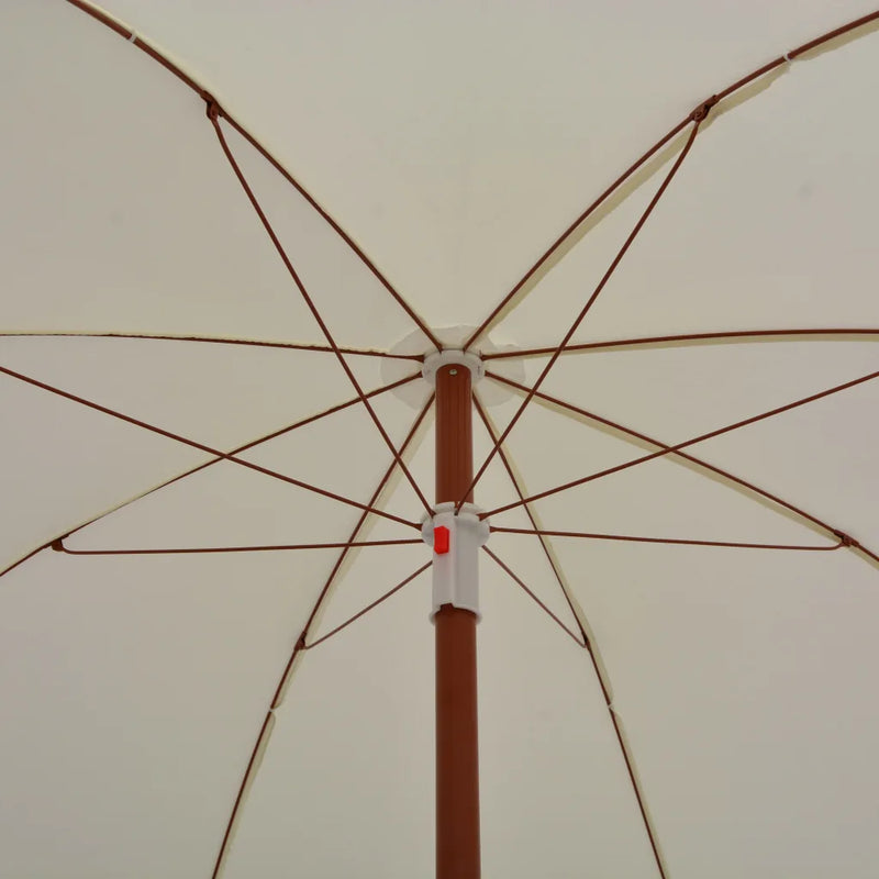 Garden Parasol with Steel Pole 180 cm Sand
