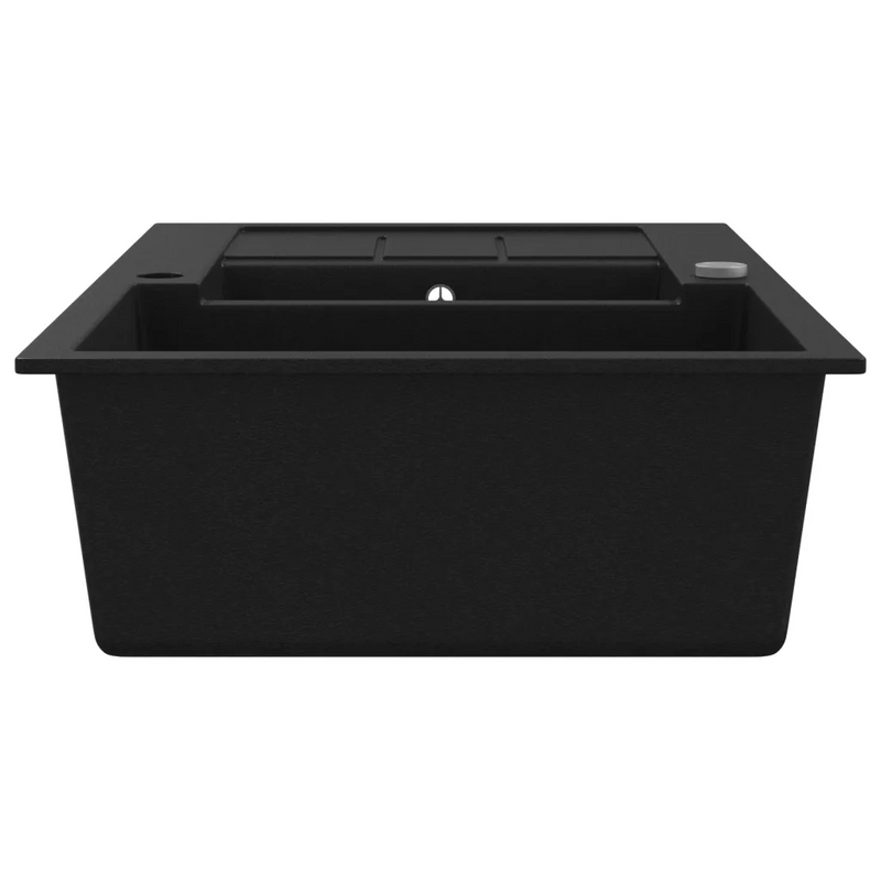 Granite Kitchen Sink Double Basin Black