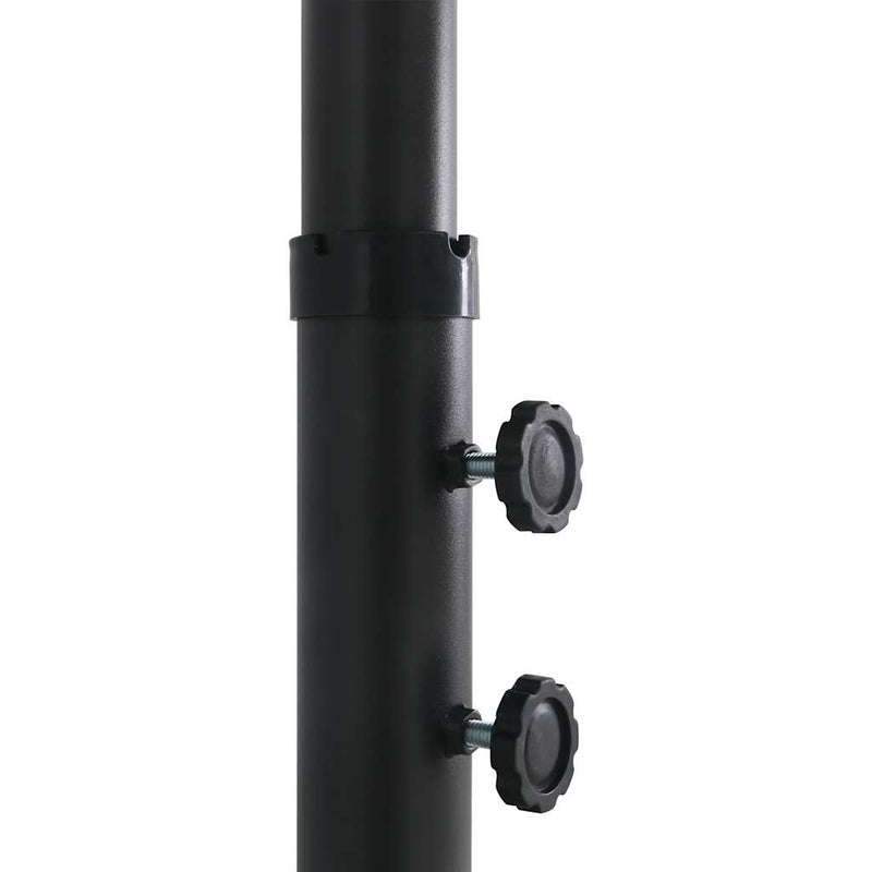 vidaXL Garden Parasol with Aluminium Pole 460x270 cm Black