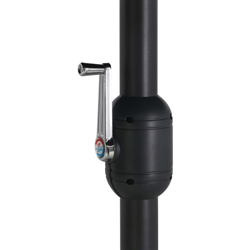 vidaXL Garden Parasol with Aluminium Pole 460x270 cm Black