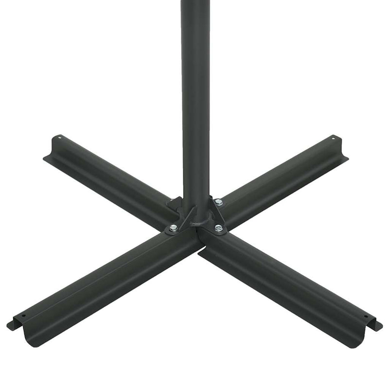 vidaXL Garden Parasol with Aluminium Pole 460x270 cm Black
