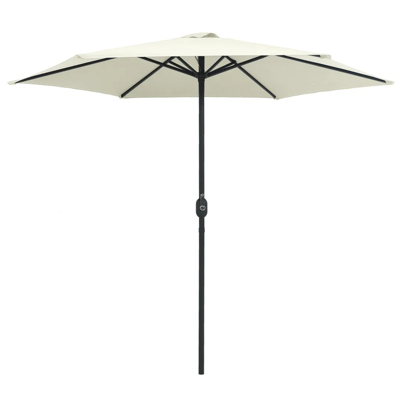 Garden Parasol with Aluminium Pole 270x246 cm Sand White