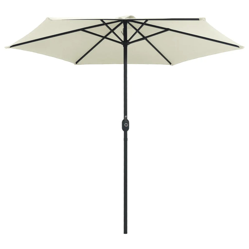 Garden Parasol with Aluminium Pole 270x246 cm Sand White