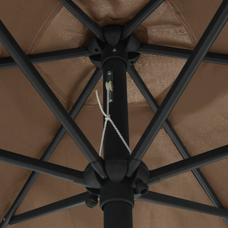 Garden Parasol with Aluminium Pole 270x246 cm Taupe