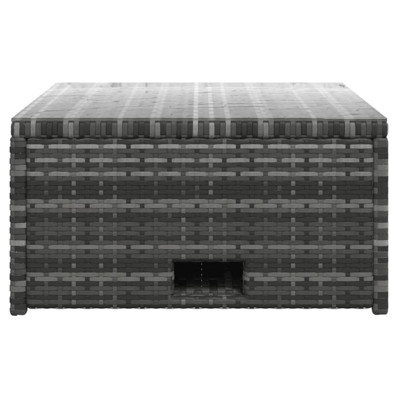 vidaXL 4 Piece Garden Lounge Set with Cushions Poly Rattan Grey
