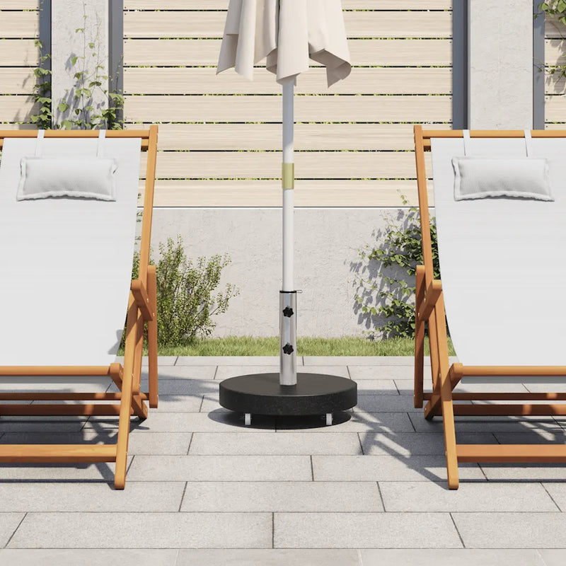 Parasol Base Granite 30 kg Round Black